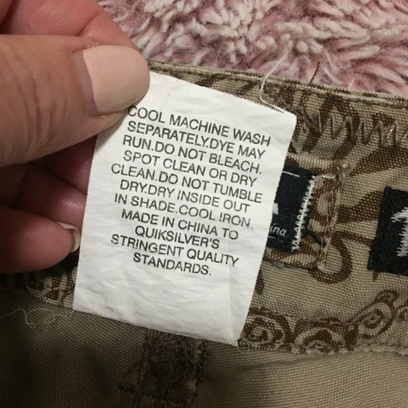 ROXY SURFWEAR SHORTS sz 10 tropical print green olive pockets streetwear - Picture 7 of 14